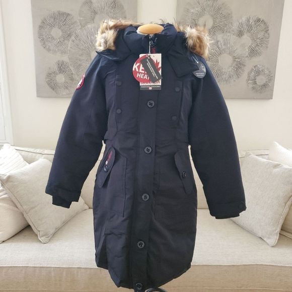 NEW! Canada Weather Gear: Water Resistant Hooded Parka - size Medium in Black - Picture 6 of 16